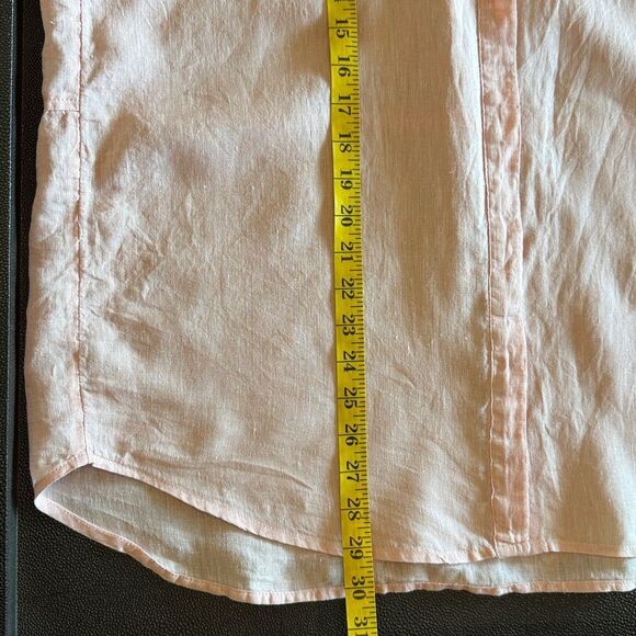 J. Jill Love Linen Blush Pink  Linen Shirt size Medium - Picture 7 of 7